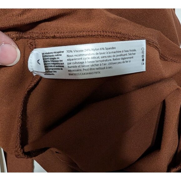 Eileen Fisher Womans Slim Ankle Pants Nutmeg 1X Washable Stretch Crepe Knit NWT - Picture 15 of 16